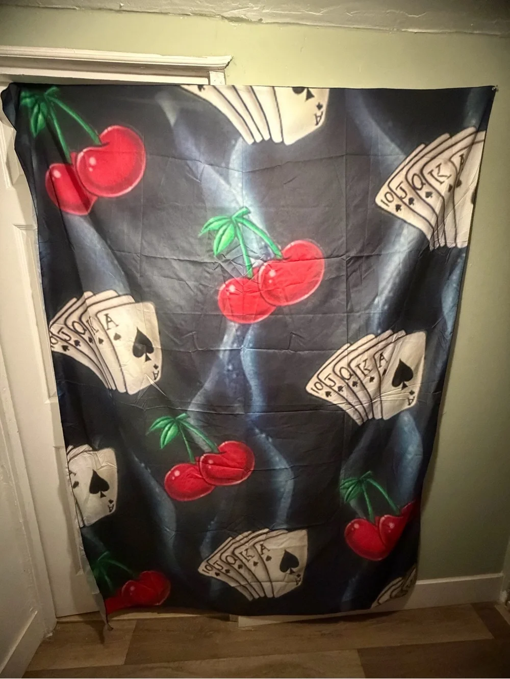 Black Cherry & Playing Cards tapestry
